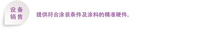 設備販売 塗装条件や塗料に合わせて、的確なハードをご提供いたします。